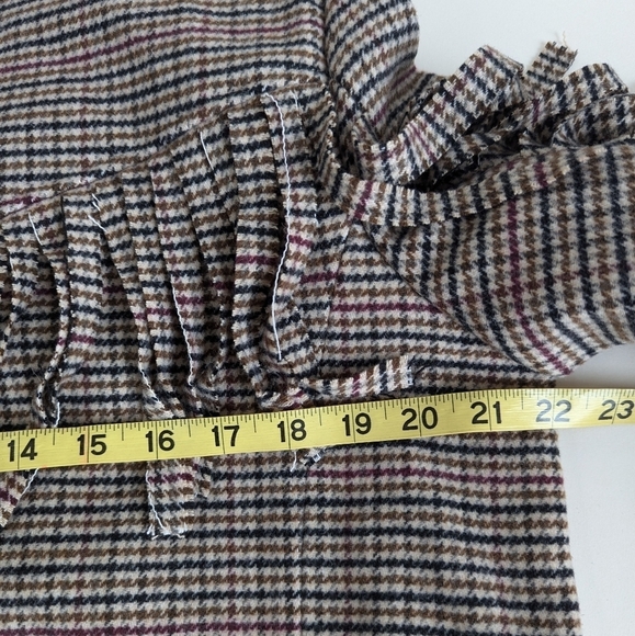 Rails Jagger Houndstooth Plaid Button Front Blazer, Pockets, Fringe Detail sz M - Picture 13 of 15